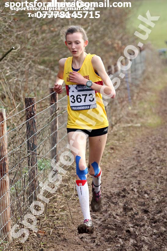 Girls under-15s, 2020 British Athletics Inter Counties Cross Country Champs., Prestwold Hall, Loughborough. Photo: David T. Hewitson/Sports for All Pics